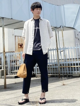 ADAM ET ROPE' HOMME STAFFさん（メンズ・179cm）の夏コーディネート