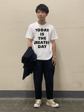 ADAM ET ROPE' HOMME STAFFさん（メンズ・173cm）の夏コーディネート