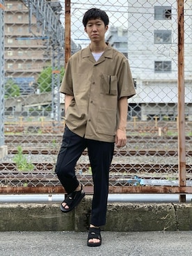 「suicoke（スイコック）のアイテム」を使った、ADAM ET ROPE' HOMME STAFFさん（メンズ・178cm）の夏コーディネート