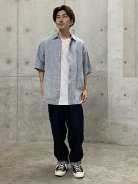 ADAM ET ROPE' HOMME STAFFさん（メンズ・165cm）の夏コーディネート