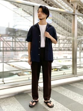 ADAM ET ROPE' HOMME STAFFさん（メンズ・169cm）の夏コーディネート