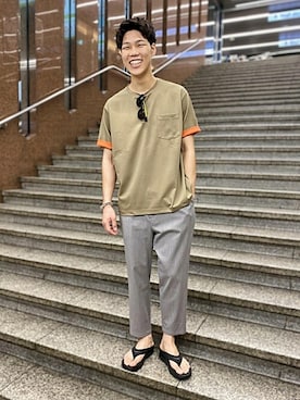 ADAM ET ROPE' HOMME STAFFさん（メンズ・168cm）の夏コーディネート