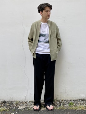 「くすみカラー」｜ADAM ET ROPE' HOMME STAFFさん（メンズ・182cm）の夏コーディネート