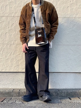 「sofar（ソーファー）のアイテム（ジャケット/アウター）」を使った、Kenさん（メンズ・172cm）の冬コーディネート