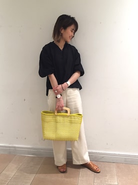 「CHAMULA（チャムラ）のアイテム」を使った、Yuri Katouさん（レディース・162cm）の春コーディネート