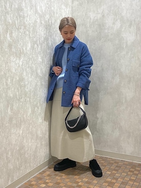 「BEAUTY&YOUTH UNITED ARROWS（ビューティーアンドユースユナイテッドアローズ）のアイテム（スカート）」を使った、Yuri Katouさん（レディース・162cm）の秋コーディネート