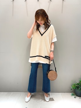 「Rougevif」｜「アイテム（その他シューズ）」を使った、ひかりさん（レディース・162cm）の夏コーディネート