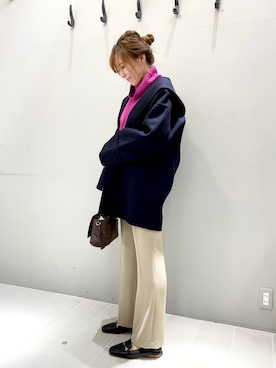 「Rougevif」｜「アイテム（モカシン/デッキシューズ）」を使った、ひかりさん（レディース・162cm）の秋コーディネート
