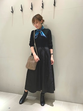 「Rougevif」｜「アイテム（財布/小物）」を使った、ひかりさん（レディース・162cm）の冬コーディネート
