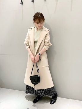「Rouge vif（ルージュヴィフ）のアイテム（トレンチコート）」を使った、ひかりさん（レディース・162cm）の冬コーディネート