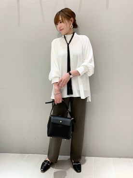 「Rougevif」｜「アイテム（モカシン/デッキシューズ）」を使った、ひかりさん（レディース・162cm）の冬コーディネート