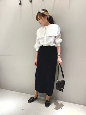 「Rougevif」｜「アイテム（モカシン/デッキシューズ）」を使った、ひかりさん（レディース・162cm）の春コーディネート