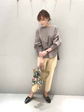 「Rougevif」｜「アイテム（モカシン/デッキシューズ）」を使った、ひかりさん（レディース・162cm）の春コーディネート