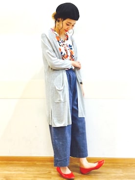 「赤パンプス」｜★その子。さん（レディース・166cm）の春コーディネート