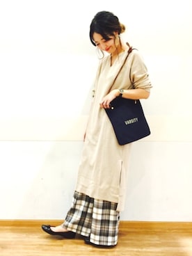 「チェッカーフラッグ祭り」｜★その子。さん（レディース・166cm）の夏コーディネート