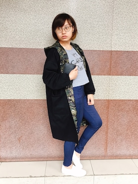 「H&M（エイチ・アンド・エム）のアイテム（財布/小物）」を使った、Fifi Tobeさん（レディース・156cm）の秋コーディネート
