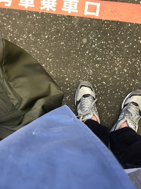 「nanamica（ナナミカ）のアイテム（ステンカラーコート）」を使った、たていしさん（メンズ・178cm）の春コーディネート