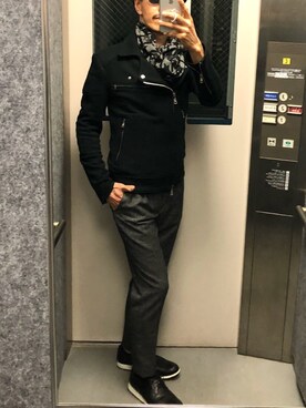 「Lucien Pellat-Finet（ルシアンペラフィネ）のアイテム（ファッション雑貨）」を使った、Elevator Boyさん（メンズ・175cm）の春コーディネート