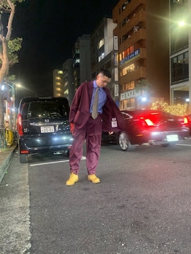 「アイテム（セットアップ）」を使った、おるかさん（メンズ・171cm）の春コーディネート