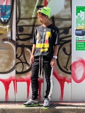 「MTV（エムティーヴィー）のアイテム」を使った、REOさん（メンズ・165cm）の夏コーディネート