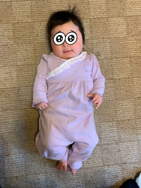 「アイテム（ロンパース、パープル系）」を使った、w-kさん（キッズ・90cm）の春コーディネート