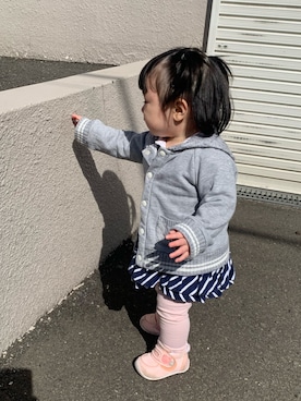 「COMME CA ISM（コムサイズム）のアイテム（ジャケット/アウター）」を使った、w-kさん（キッズ・90cm）の春コーディネート