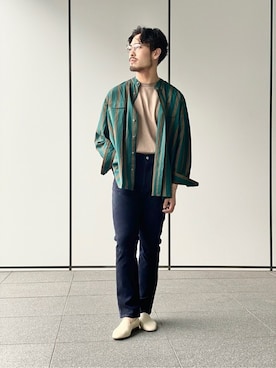 「EDIFICE LA BOUCLE（エディフィスラブークル）のアイテム」を使った、MORIYAさん（メンズ・173cm）の春コーディネート