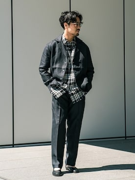 「EDIFICE LA BOUCLE（エディフィスラブークル）のアイテム」を使った、MORIYAさん（メンズ・173cm）の春コーディネート