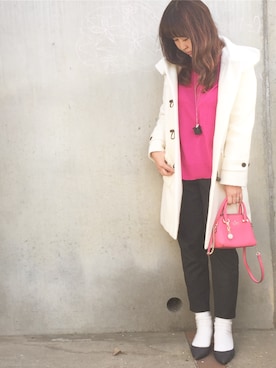 「kate spade new york（ケイトスペード ニューヨーク）のアイテム（キーケース/キーアクセサリー）」を使った、etsukoさん（レディース・159cm）の春コーディネート