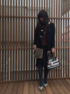 「BLEU FORET（ブルーフォレ）のアイテム（レッグウェア）」を使った、etsukoさん（レディース・159cm）の春コーディネート