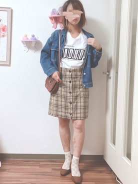 「ChiffonFit（シフォンフィット）のアイテム」を使った、yukaさん（レディース・155cm）の秋コーディネート