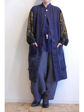 「RehersalL（リハーズオール）のアイテム（その他アウター）」を使った、chaosbohemiaさん（レディース・156cm）の冬コーディネート