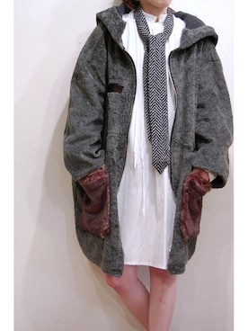 「RehersalL（リハーズオール）のアイテム（その他アウター）」を使った、chaosbohemiaさん（レディース・156cm）の冬コーディネート
