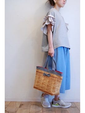 「アイテム（トートバッグ、その他）」を使った、chaosbohemiaさん（レディース・156cm）の春コーディネート