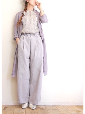 「ガウン」｜chaosbohemiaさん（レディース・156cm）の春コーディネート