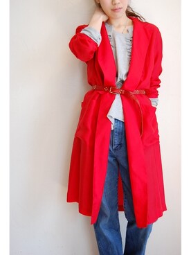 「キュプラ」｜「アイテム（その他アウター）」を使った、chaosbohemiaさん（レディース・156cm）の春コーディネート