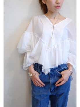 「RehersalL（リハーズオール）のアイテム（パンツ）」を使った、chaosbohemiaさん（レディース・156cm）の春コーディネート