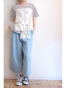 「Xapis（カピス）のアイテム」を使った、chaosbohemiaさん（レディース・156cm）の春コーディネート