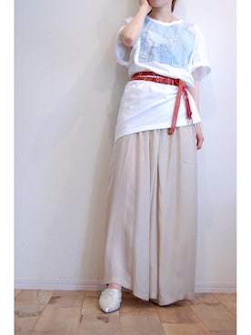 「saranam（サラナン）のアイテム」を使った、chaosbohemiaさん（レディース・156cm）の春コーディネート