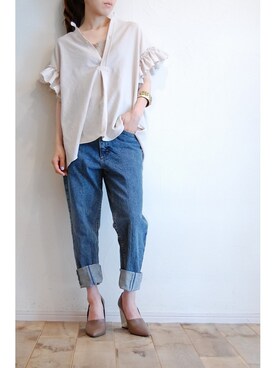「Jeffrey Campbell（ジェフリーキャンベル）のアイテム（パンプス）」を使った、chaosbohemiaさん（レディース・156cm）の夏コーディネート