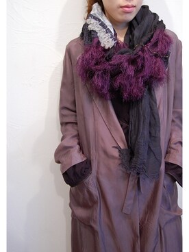 「キュプラ」｜「アイテム（その他アウター）」を使った、chaosbohemiaさん（レディース・156cm）の秋コーディネート