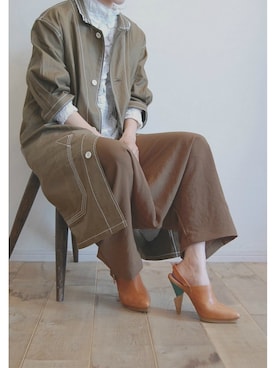 「タイパンツ」｜「アイテム（ジャケット/アウター）」を使った、chaosbohemiaさん（レディース・156cm）の秋コーディネート