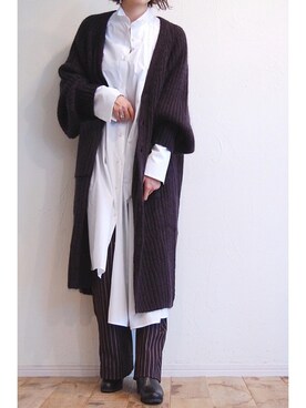 「boussole（ブソル）のアイテム（その他アウター）」を使った、chaosbohemiaさん（レディース・156cm）の秋コーディネート