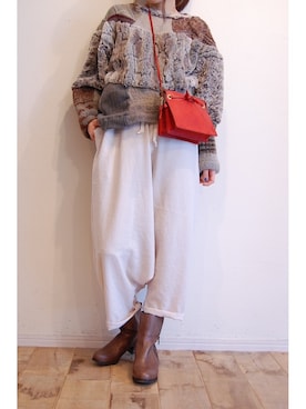 「saranam（サラナン）のアイテム」を使った、chaosbohemiaさん（レディース・156cm）の秋コーディネート