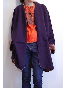 「アイテム（その他アウター）」を使った、chaosbohemiaさん（レディース・156cm）の秋コーディネート