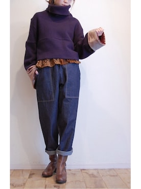 「Vialis(ビアリス)のアイテム」を使った、chaosbohemiaさん(レディース・156cm)の秋コーディネート
