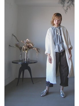 「RehersalL（リハーズオール）のアイテム（その他アウター）」を使った、chaosbohemiaさん（レディース・156cm）の冬コーディネート