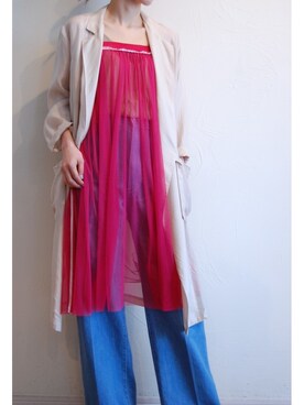 「キュプラ」｜「アイテム（その他アウター）」を使った、chaosbohemiaさん（レディース・156cm）の冬コーディネート