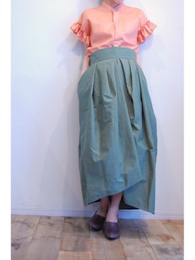 「フリルトップス」｜chaosbohemiaさん（レディース・156cm）の冬コーディネート