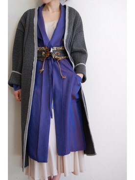 「RehersalL（リハーズオール）のアイテム（その他アウター）」を使った、chaosbohemiaさん（レディース・156cm）の冬コーディネート